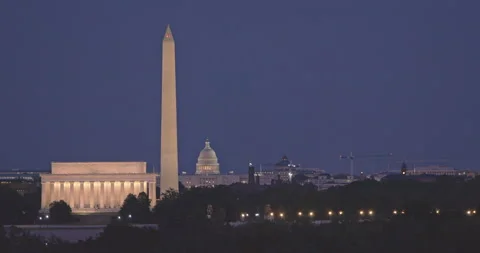 Washington DC Skyline Static Night Stock-Footage 160745780