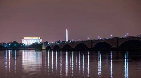 Washington DC Skyline Time Lapse Stock Footage 49832829