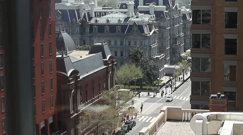 Washington D.C Street from Building Stock Footage 46749409