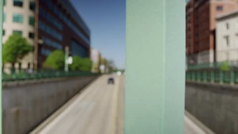 Washington DC Streets in a blurry shot Stock Footage 243622634