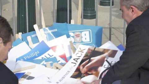 Washington DC Student Protest Signs Stock Footage 83180679