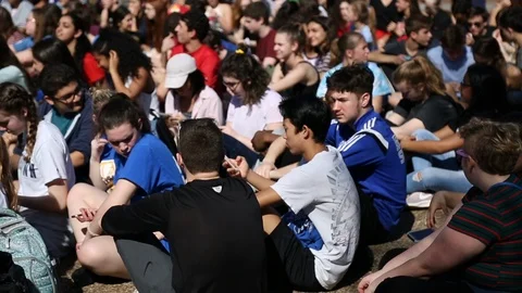   Washington DC Students Protest for Gun Control  Stock Footage 86181361