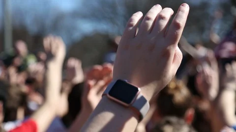   Washington DC Students Protest for Gun Control  Stock Footage 86181366