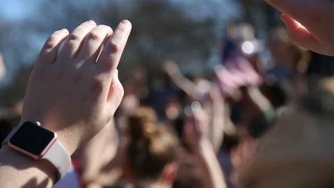   Washington DC Students Protest for Gun Control  Stock Footage 86181369