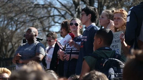   Washington DC Students Protest for Gun Control  Stock Footage 86181378