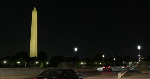 Washington DC Tidal Basin Bridge Traffic Stock Footage 274300659