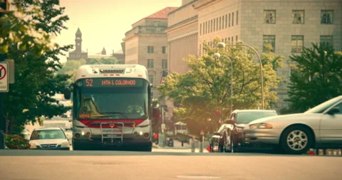Washington D.C. traffic, Stylized with speed changes. Stock Footage 138697439