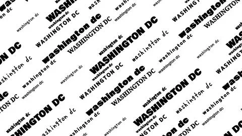 Washington DC typography art Stock Illustration