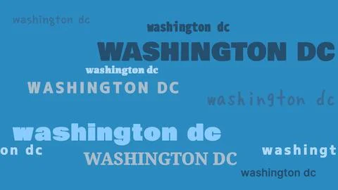 Washington DC typography art Illustrazione stock
