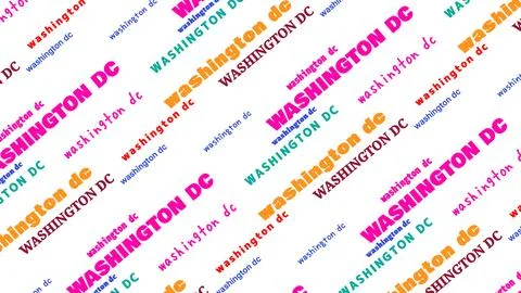 Washington DC typography art Stock-Illustration