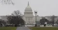 Washington D.C. Us Congress Building Pedestrians Walking on Alley in Rainy a Day 4k or 4k+ Resolution