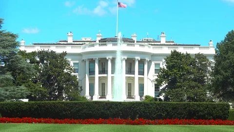 Washington DC - The White House  Stock Footage 75937496