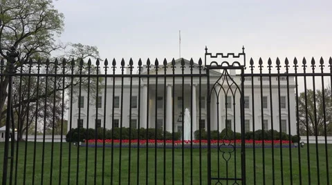 Washington DC White House through fence helicopter 4K 064 Stock-Footage 49926143