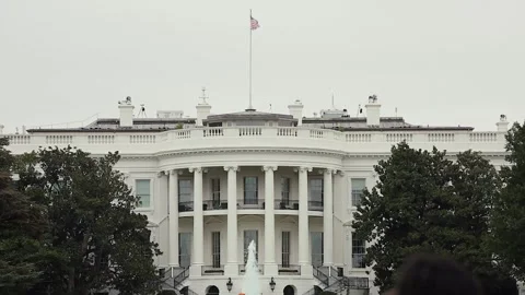 Washington DC White House Time Lapse Flag Stock Footage 130837846