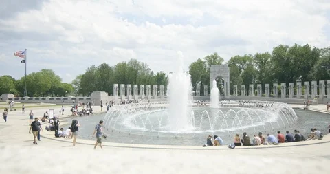 Washington DC World War 2 Memorial Stock Footage 109561210