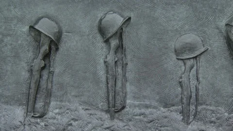 Washington DC World War II Memorial Stock Footage 123851643