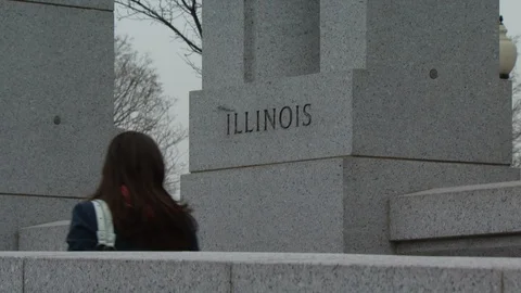 Washington DC World War II Memorial Stock Footage 123862732