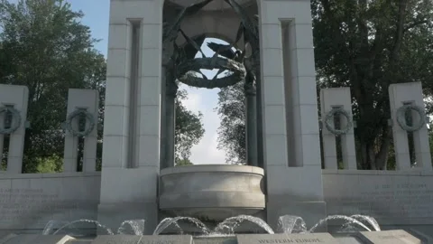 Washington DC World War II Memorial Overlook Fountain Historic Park FHD 스톡 동영상 166330830