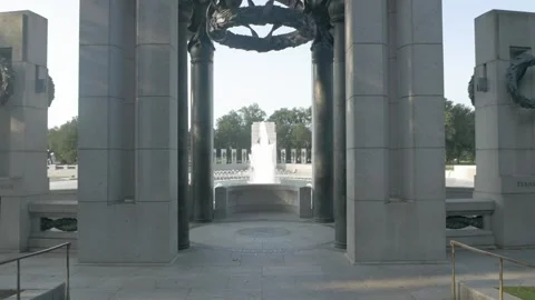 Washington DC World War II Memorial Fountain Historic Park FHD 스톡 동영상 166330944