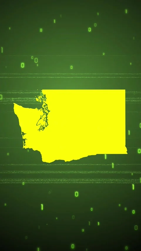 Washington Digital Map Intro Stock Footage 259018277