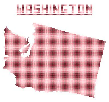 Washington Dot Map Stock Illustration