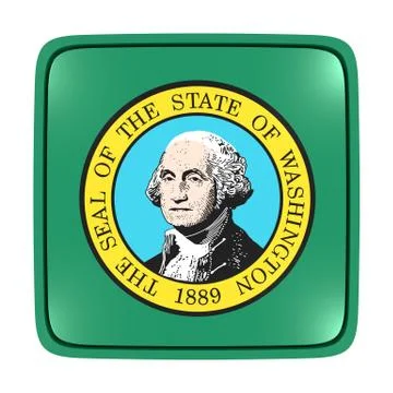 Washington flag icon Stock Illustration