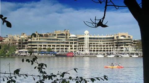 The Washington Harbour in Washington, DC Stock Footage 69085375