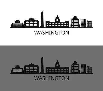 Washington icon illustrated in vector on white background Stock Illustration
