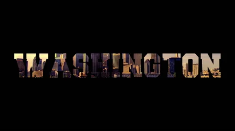 Washington letters which provides city Stock Footage 63661815