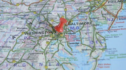 Washington on a map Stock Footage 43722613