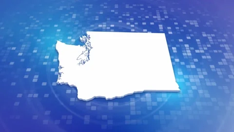 Washington Map Intro Stock Footage 247967809