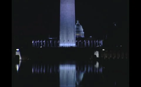 Washington Monument and Capitol in DC Stock Footage 242495271