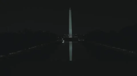 Washington monument and reflection pool 35mm 1080p 24fps Stock Footage 41518524