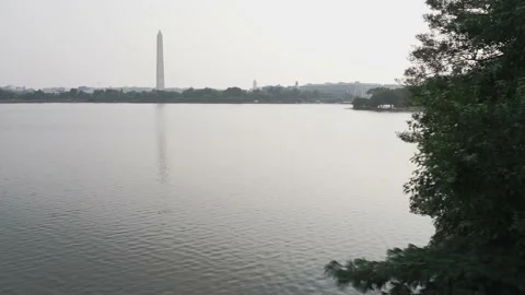 Washington Monument- Crossing bridge Stock Footage 157548966