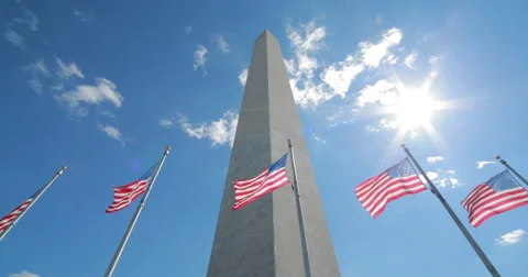 Washington Monument in D.C 4k Video stock 42484899