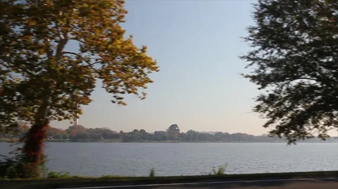 Washington Monument DC Driving By Transition to Black Stock Footage 51463840