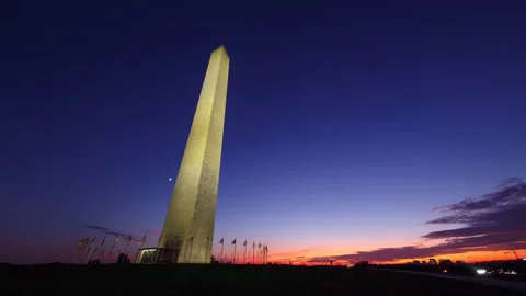 Washington Monument DC Sunset to Night Timelapse National Mall Washington DC Stock Footage 246642780
