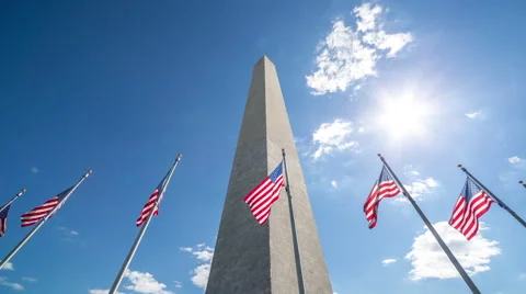Washington Monument in D.C timelapse Stock Footage 42656221