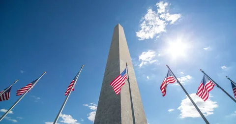 Washington Monument in D.C timelapse Stock Footage 42656580