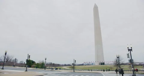The Washington Monument During Winter Time In Washington DC Stock Footage 151223238