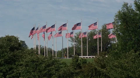 Washington Monument flag ring 動画素材 67220049