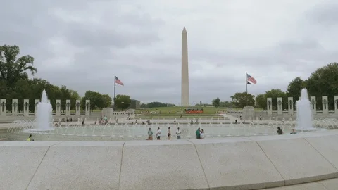 The Washington Monument grounds, USA Stock Footage 94491357