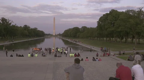 Washington monument from Lincoln Memorial Video stock 52829368