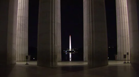 Washington Monument at Night Stock Footage 40684158