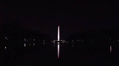 Washington Monument at Night Stock Footage 40684507