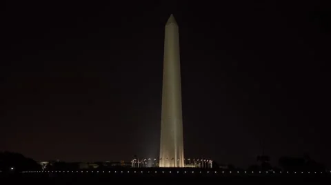 The Washington Monument At Night Stock Footage 66007616