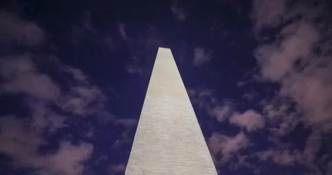 The Washington Monument at night Stock Footage 141407319