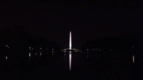 Washington Monument at Night Loop Stock Footage 38764501