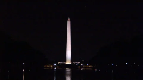 Washington Monument at Night Loop Video stock 38764798