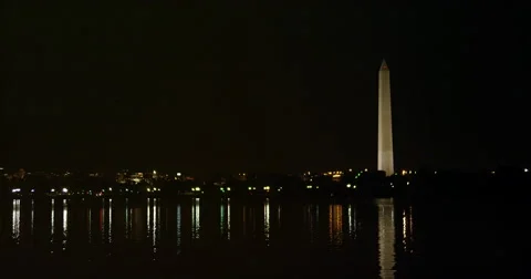 Washington Monument at night. Shot in 2012. Stock Footage 59306924